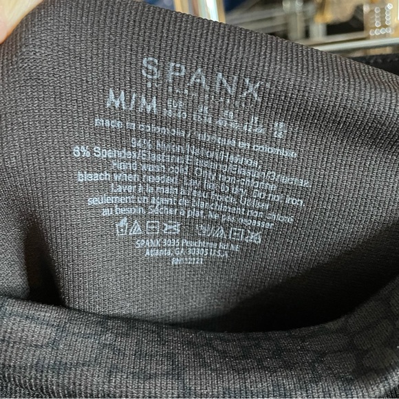 Spanx Leggings Look At Me Now Seamless Brown Black Animal Print Snake Croc - Picture 8 of 8